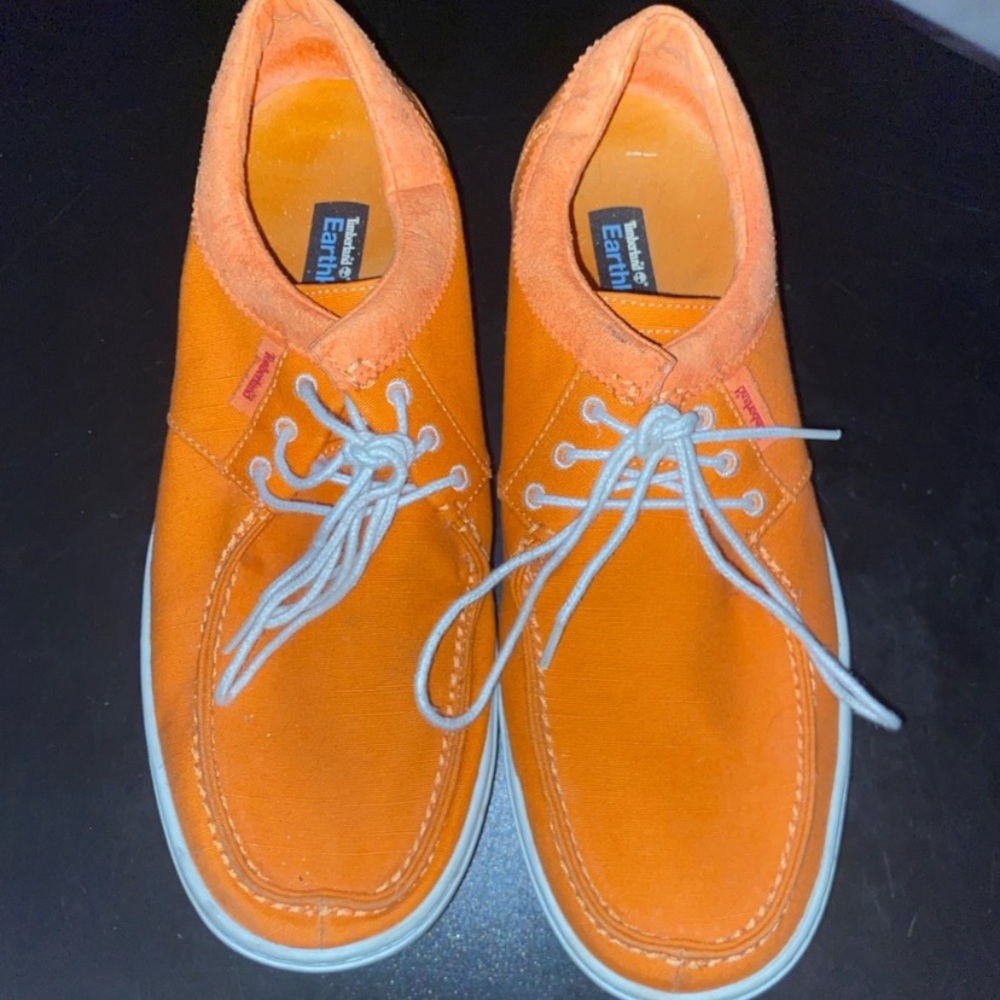Timberland Orange Loafers Slip-Ons Casual Style size 10